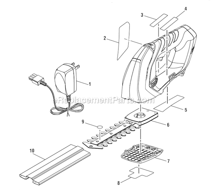 Page A Diagram and Parts List for UT44173  Homelite Trimmer