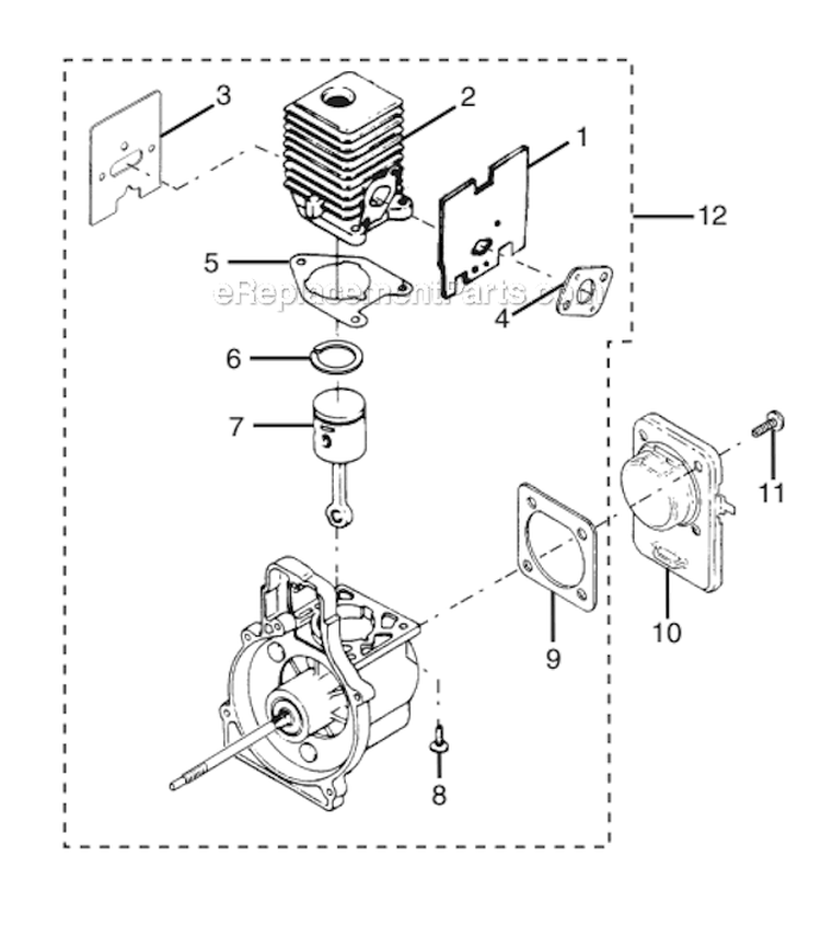 Page D Diagram and Parts List for UT70121  Homelite Trimmer