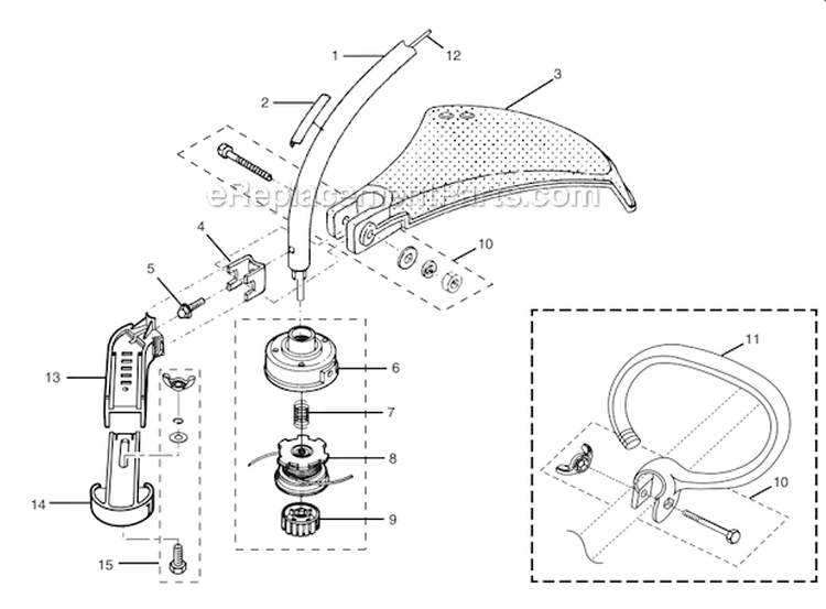 Page B Diagram and Parts List for UT70123A  Homelite Trimmer