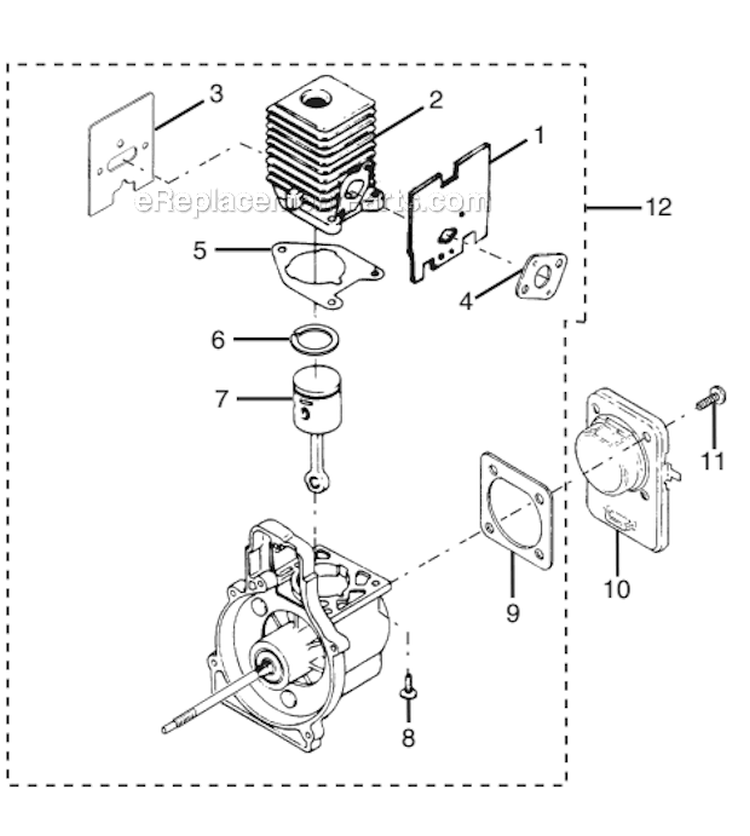 Page D Diagram and Parts List for UT70123A  Homelite Trimmer