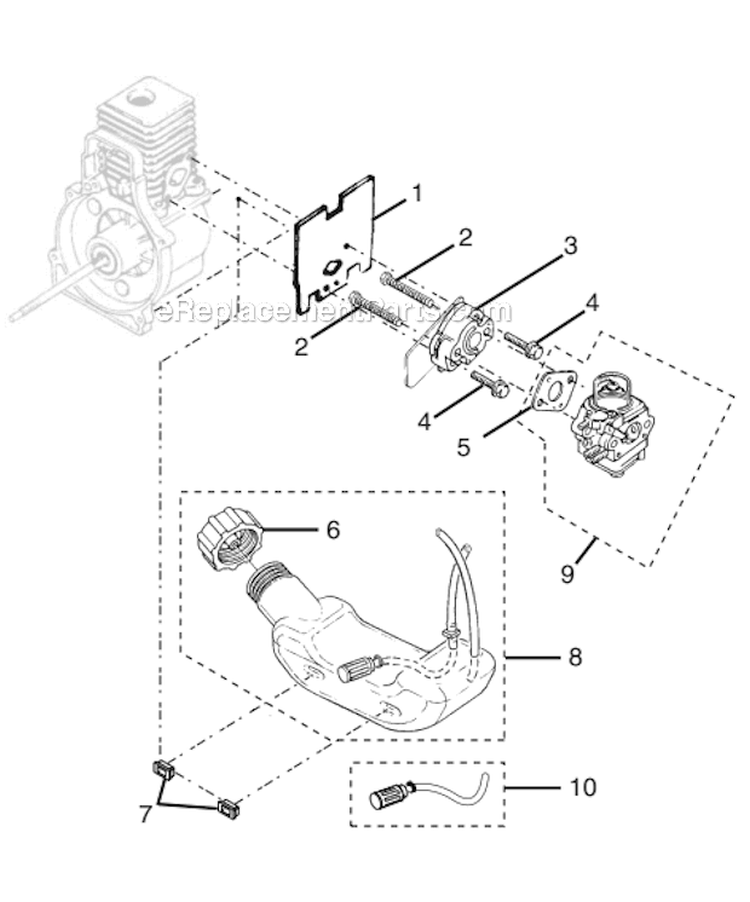 Page D Diagram and Parts List for UT70129A  Homelite Trimmer