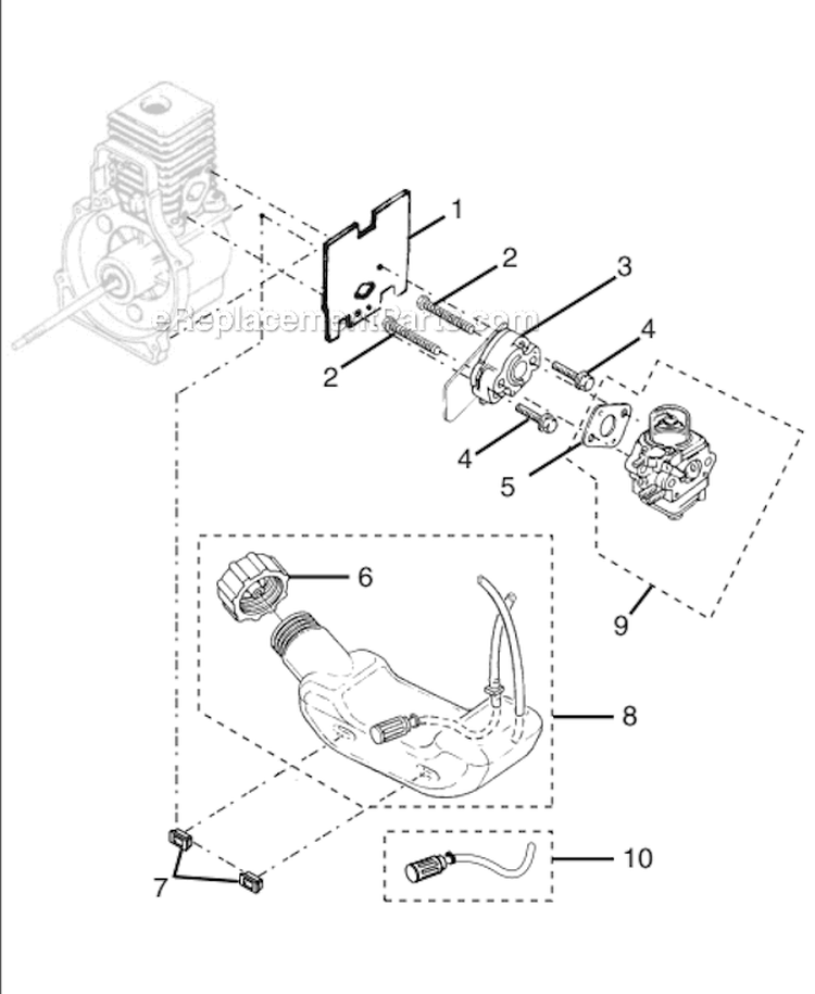 Page D Diagram and Parts List for UT70129  Homelite Trimmer