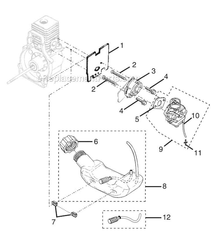 Page D Diagram and Parts List for UT70131A  Homelite Trimmer