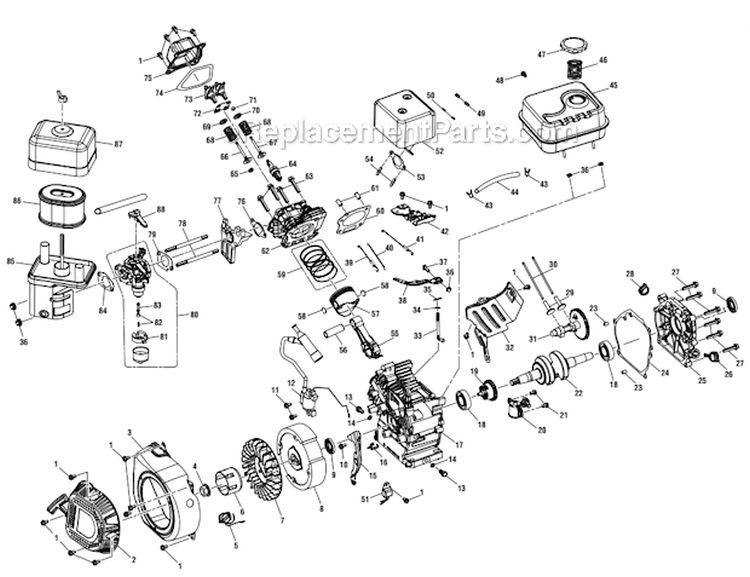 Page B Diagram and Parts List for UT80522D  Homelite Pressure Washer