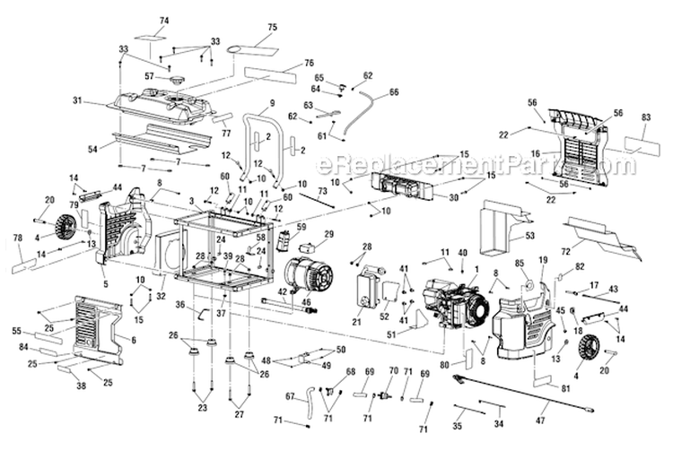 Page A Diagram and Parts List for UT902211  Homelite Generator