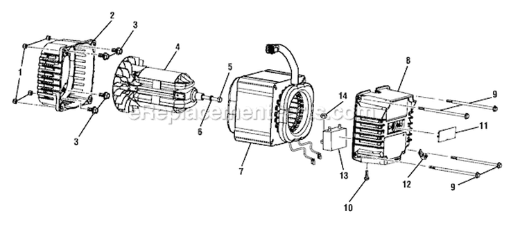 Page B Diagram and Parts List for UT903650S  Homelite Generator