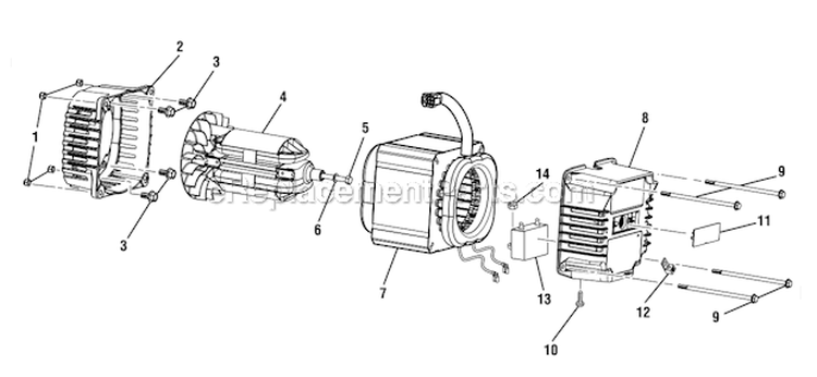 Page B Diagram and Parts List for UT903650  Homelite Generator