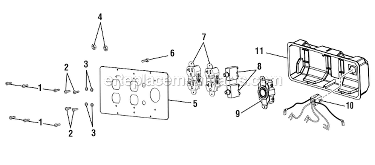 Page D Diagram and Parts List for UT903650  Homelite Generator