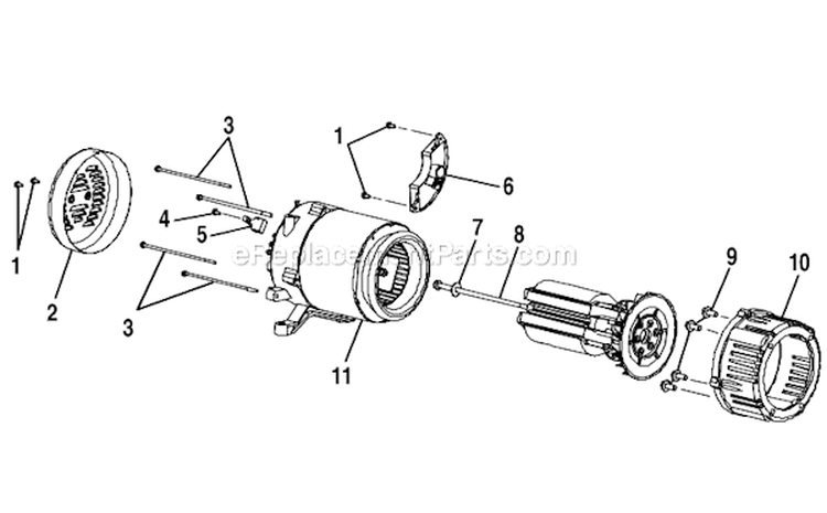 Generator Head Assembly Diagram and Parts List for UT9C5000D  Homelite Generator