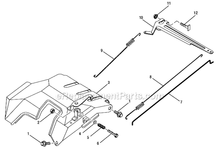 Muffler Assembly Diagram and Parts List for UT9C5000D  Homelite Generator
