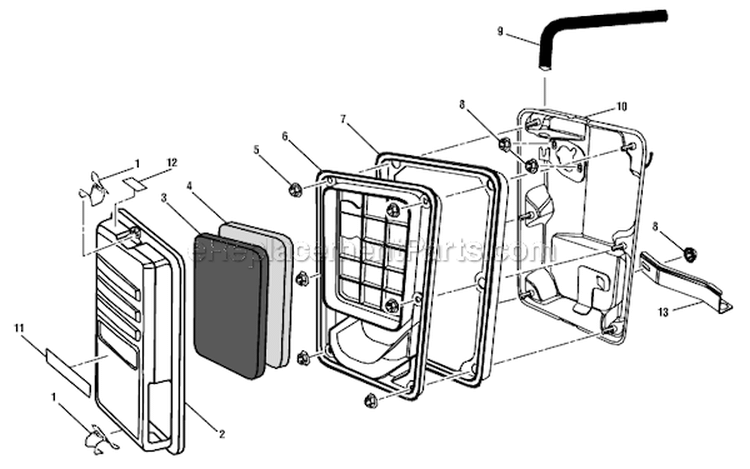 Page M Diagram and Parts List for UT9C5000D  Homelite Generator