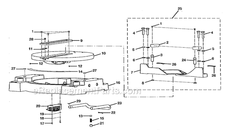 Page B Diagram and Parts List for WF10MSP  Homelite Miter Saw