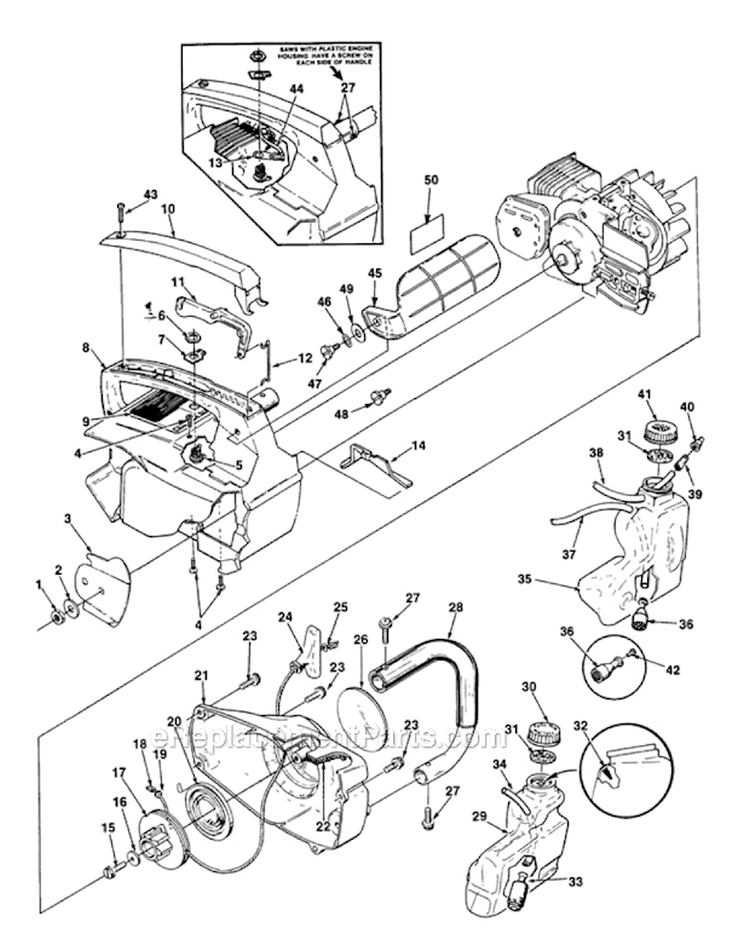 Page A Diagram and Parts List for XL12 UT-10515 Homelite Chainsaw