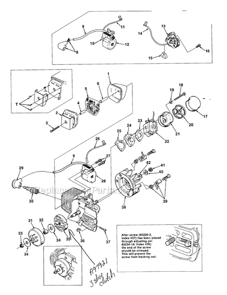 Page B Diagram and Parts List for XL12 UT-10515 Homelite Chainsaw