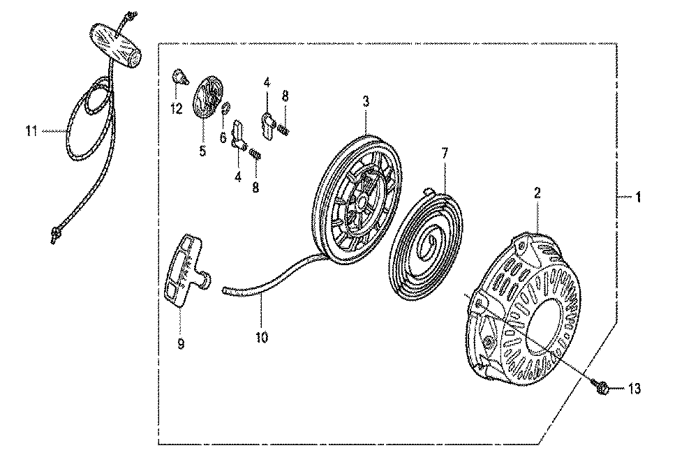 Fig-0 Diagram and Parts List for GX120K1 Type ETX Honda Engine