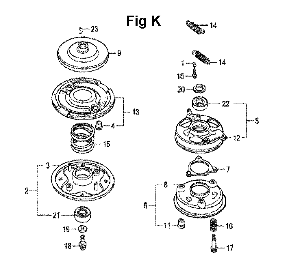Fig-4 Diagram and Parts List for GXV160UH2 Type SFL1 Honda Engine