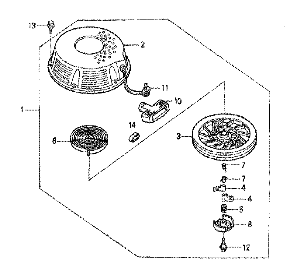 Fig-0 Diagram and Parts List for GXV340K1 Type DNE4 Honda Engine