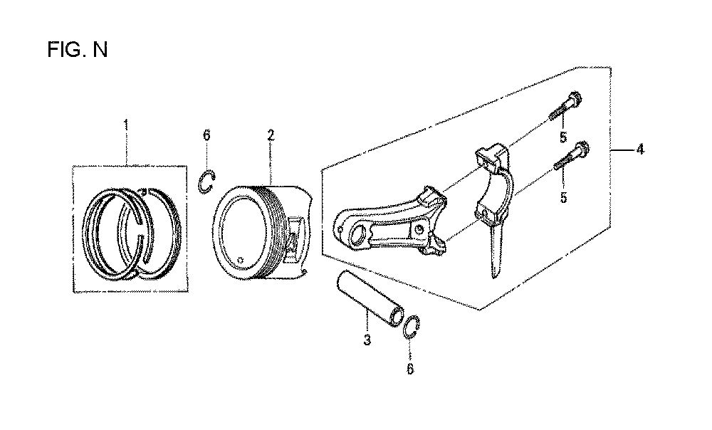 Fig-14 Diagram and Parts List for GX120T1 Type QX2 Honda Engine