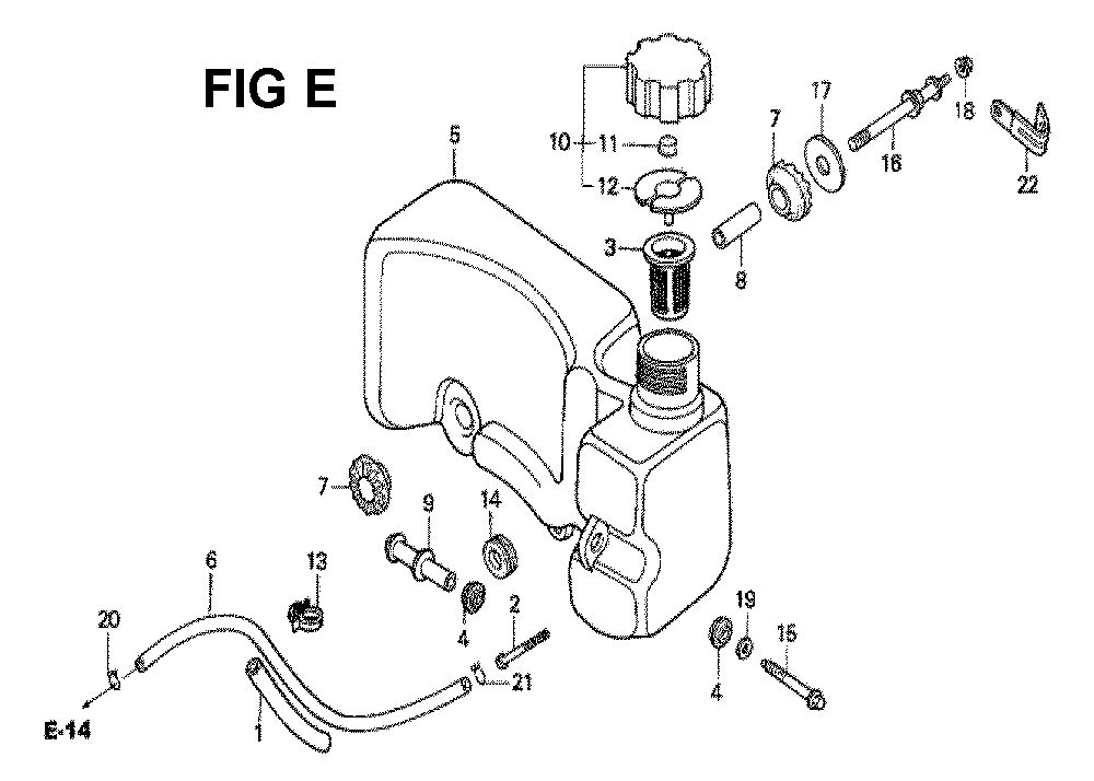 Fig-7 Diagram and Parts List for GXV160 Type P Honda Engine