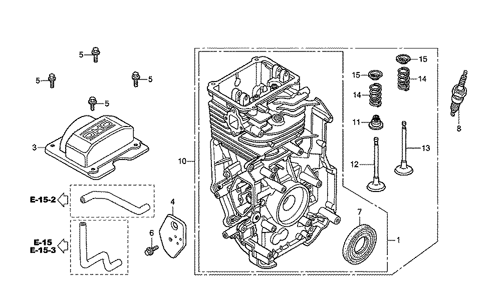 Fig-0 Diagram and Parts List for GC160 Type PXA Honda Engine