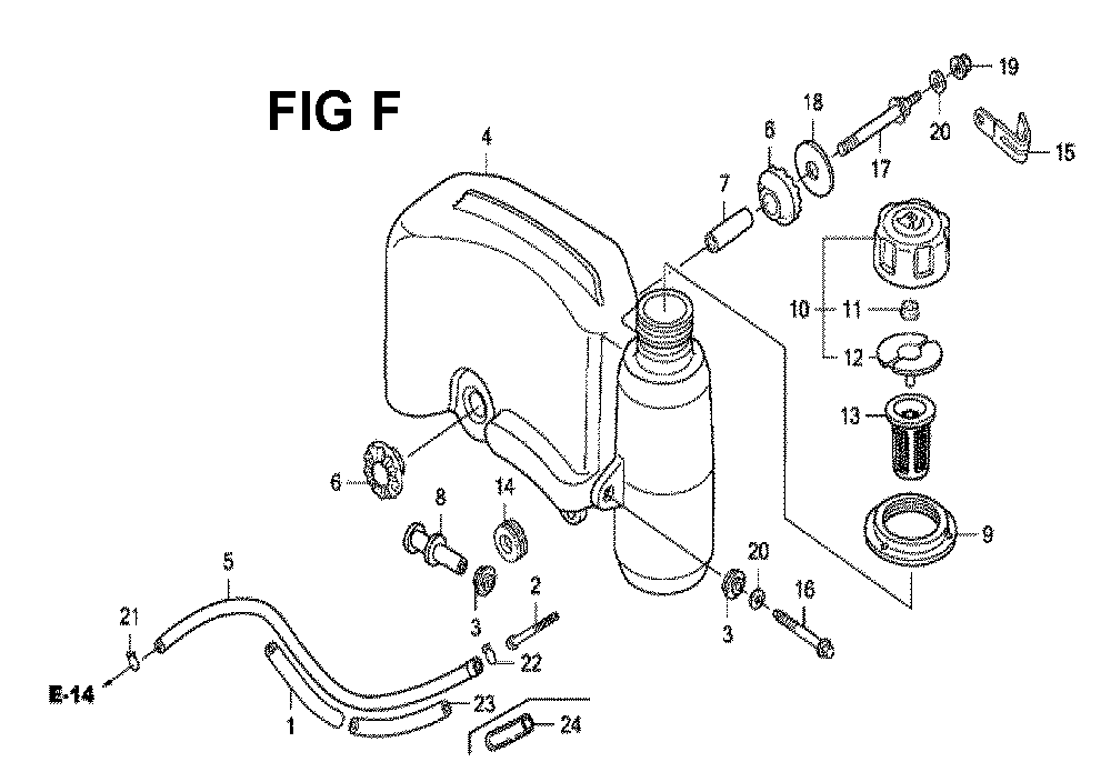 Fig-5 Diagram and Parts List for GXV160H2 Type N6S Honda Engine