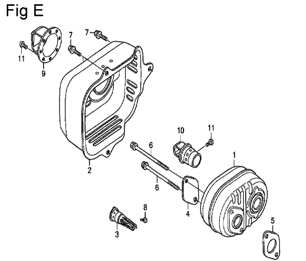 Fig-5 Diagram and Parts List for GCV135 Type A1D Honda Engine