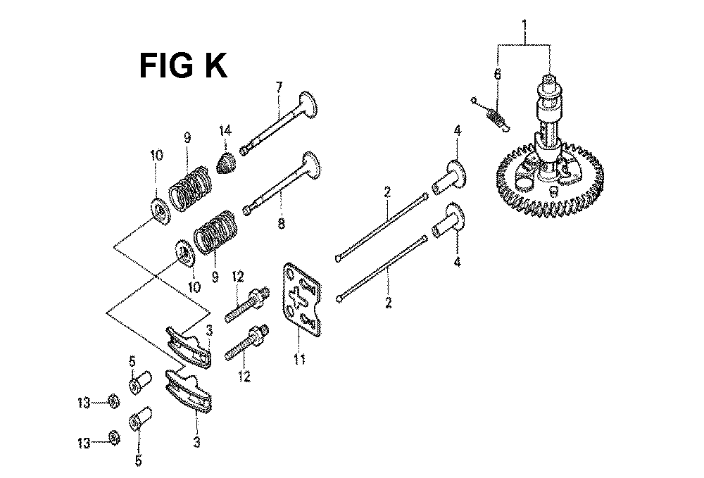 Fig-1 Diagram and Parts List for GXV160K1 Type SFCA Honda Engine