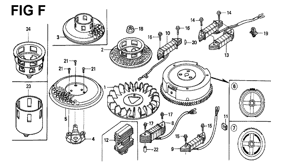 Fig-11 Diagram and Parts List for GXV340K1 Type DN4 Honda Engine