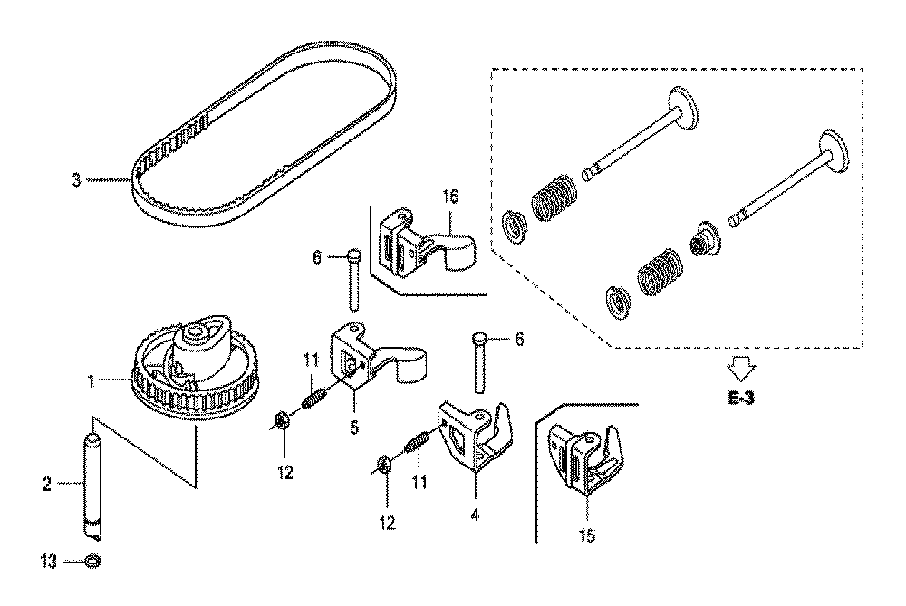 Fig-0 Diagram and Parts List for GCV160A Type S3H Honda Engine