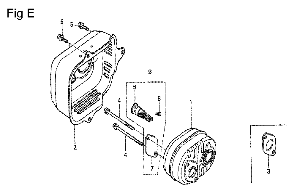Fig-5 Diagram and Parts List for GCV190A Type R1A Honda Engine