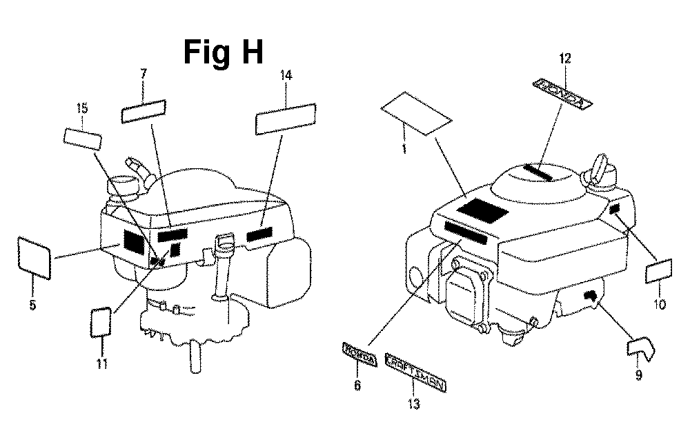 Fig-6 Diagram and Parts List for GXV140 Type N1GE Honda Engine