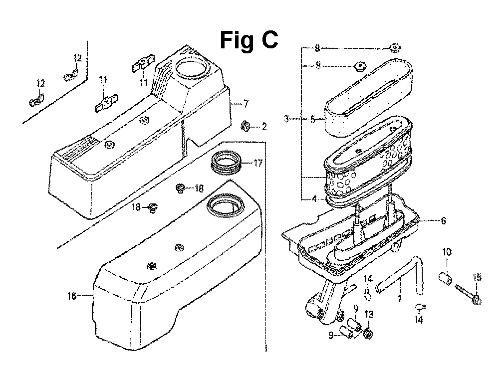Fig-8 Diagram and Parts List for GXV160 Type N42 Honda Engine