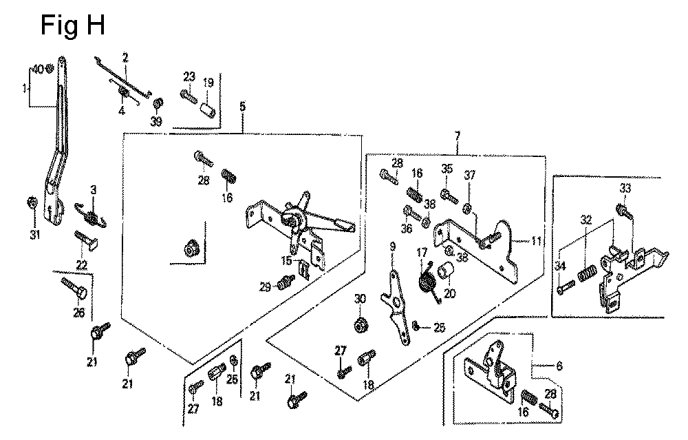 Fig-8 Diagram and Parts List for G100K2 Type MMB Honda Engine