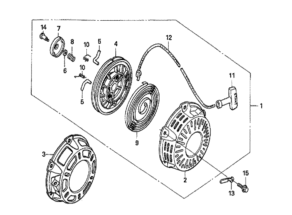 Fig-0 Diagram and Parts List for GX160U1 Type VPM4 Honda Engine