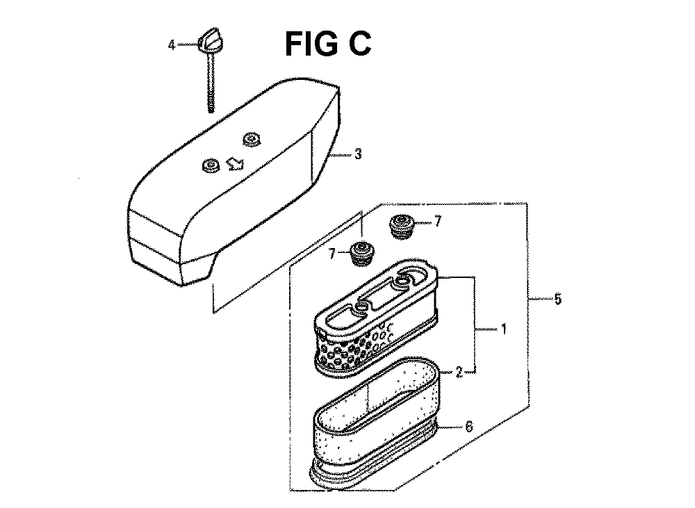 Fig-7 Diagram and Parts List for GXV160K1 Type A15 Honda Engine