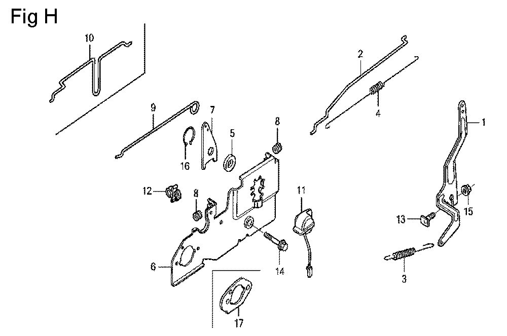 Fig-8 Diagram and Parts List for GCV160LA Type R3A Honda Engine