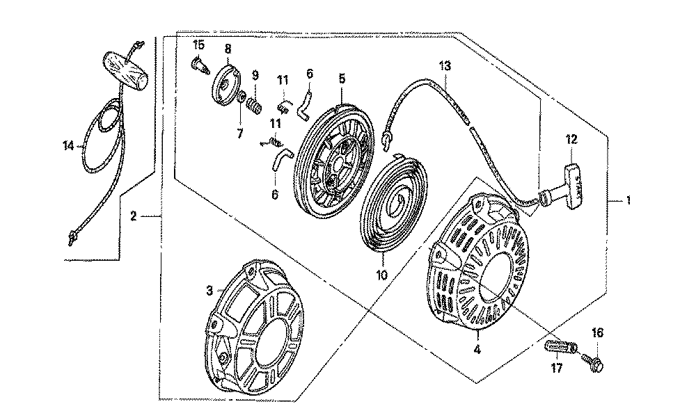 Fig-0 Diagram and Parts List for GX160K1 Type QSC2 Honda Engine
