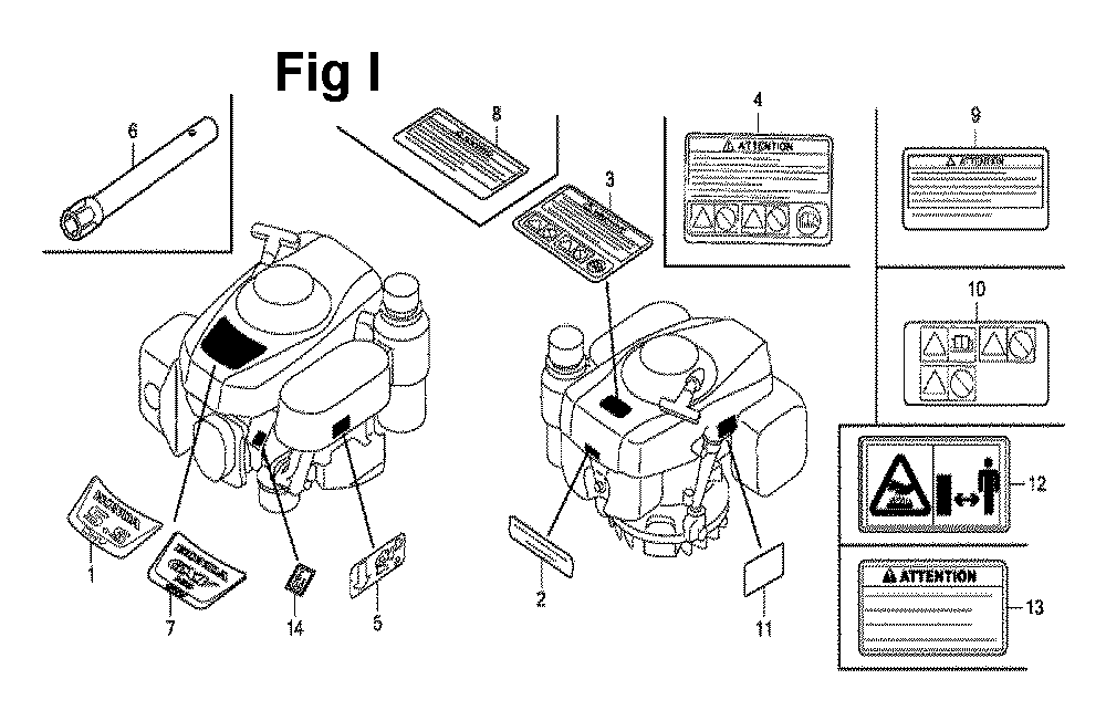 Fig-5 Diagram and Parts List for GXV160UH2 Type SFY1 Honda Engine