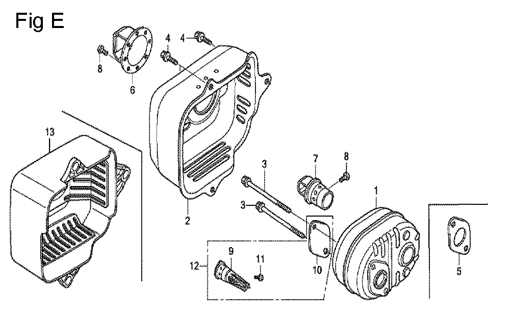 Fig-5 Diagram and Parts List for GCV160 Type A2A Honda Engine