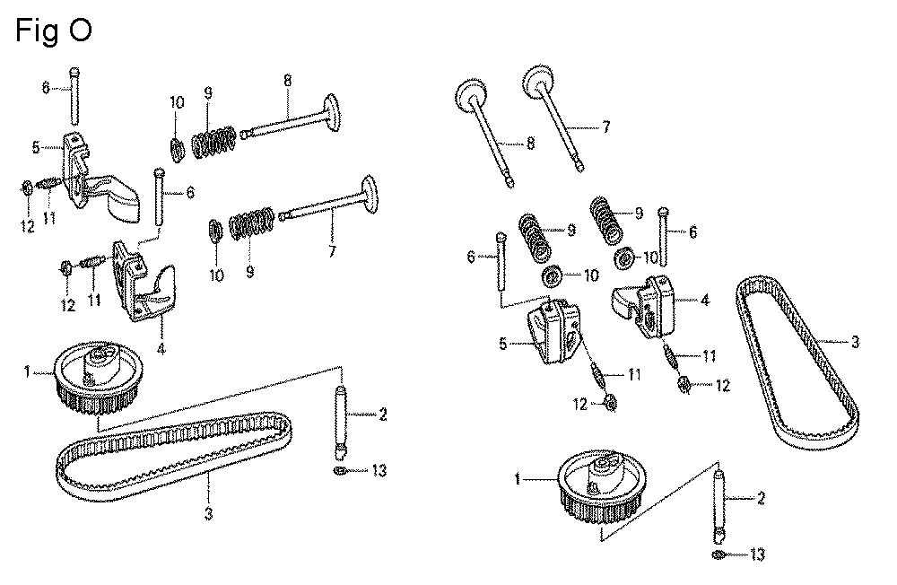 Fig-15 Diagram and Parts List for GCV530 Type QEA3 Honda Engine