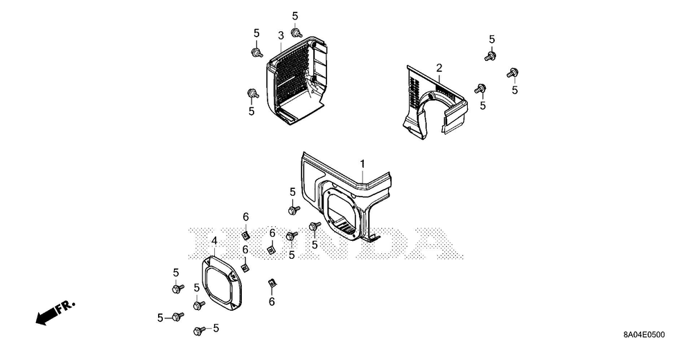 Cover Diagram and Parts List for GXE20H (Type S3)(GMABK-1000001-9999999) Honda Engine