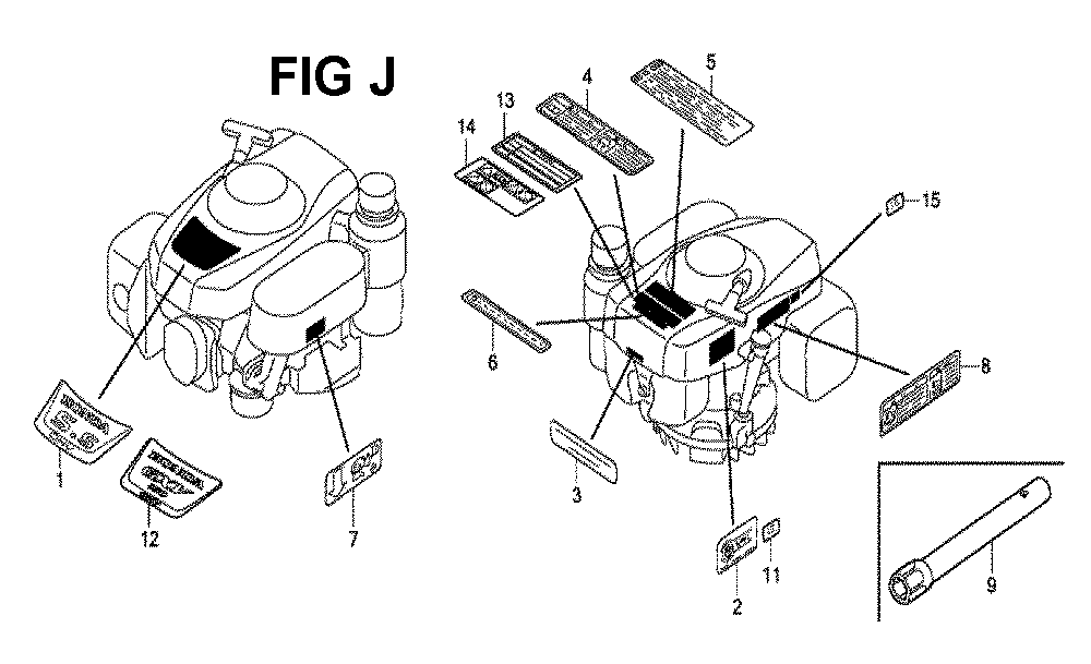Fig-6 Diagram and Parts List for GXV160H2 Type N1F5 Honda Engine