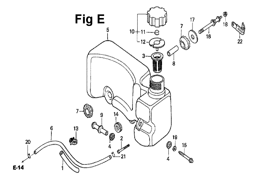 Fig-3 Diagram and Parts List for GXV160 Type N62 Honda Engine