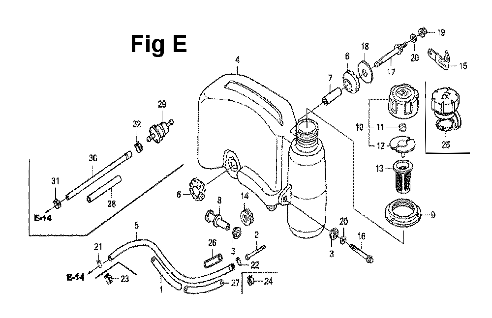 Fig-9 Diagram and Parts List for GXV160UH2 Type N1F Honda Engine