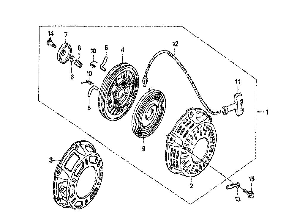 Fig-0 Diagram and Parts List for GX160U1 Type VXE7 Honda Engine