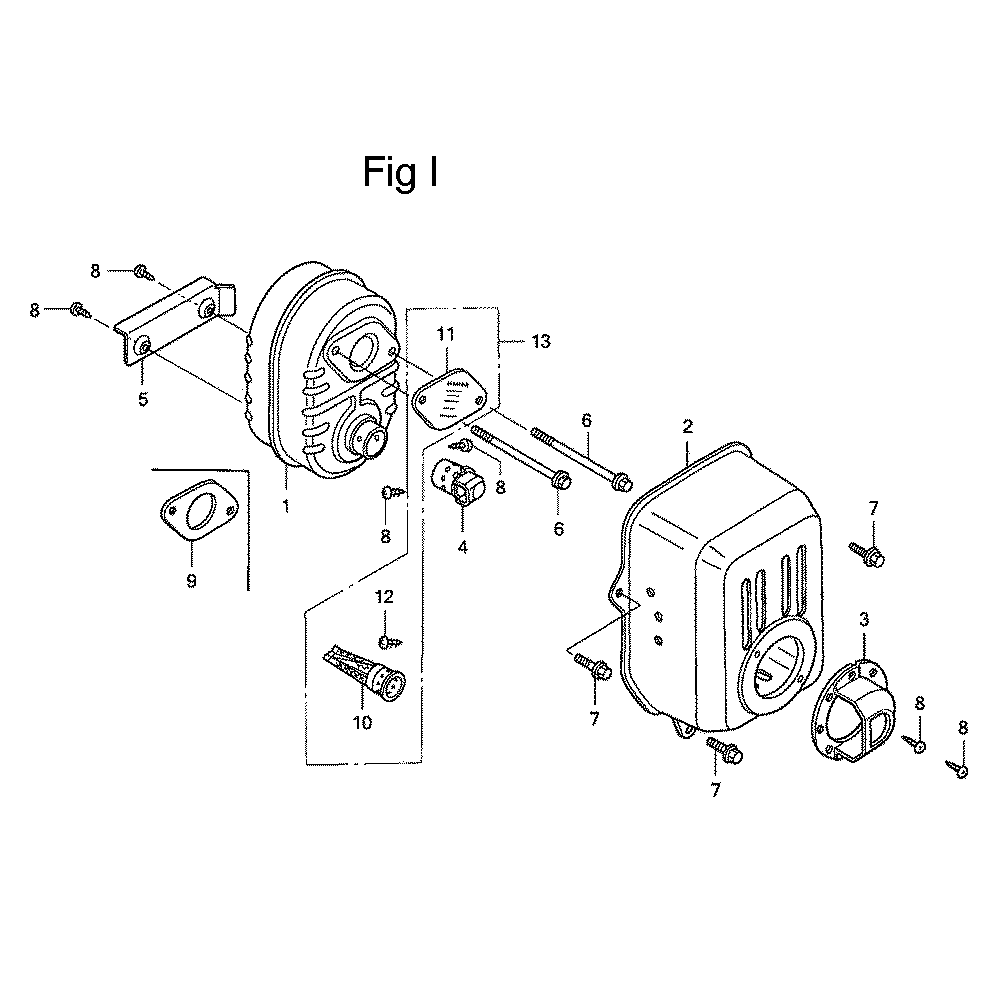 Fig-9 Diagram and Parts List for GC135 Type PXA Honda Engine