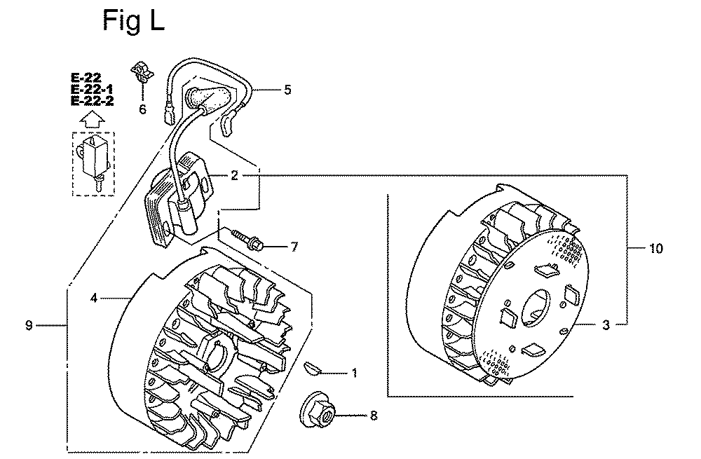Fig-12 Diagram and Parts List for GC160LA Type QHA2 Honda Engine