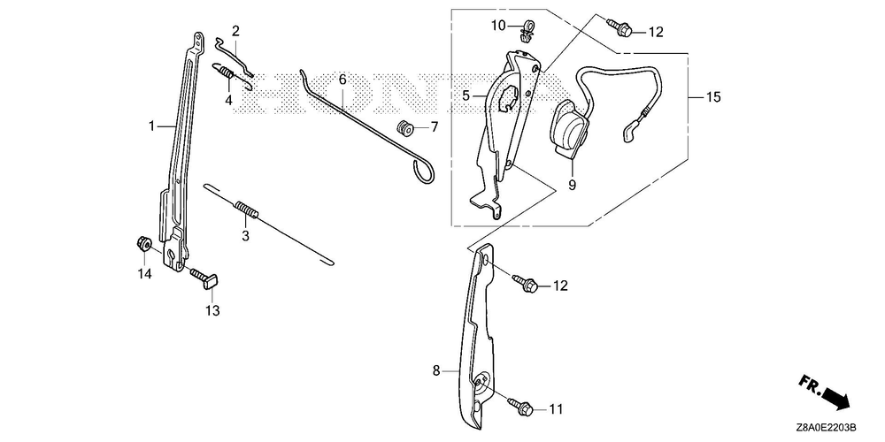 Control (4) Diagram and Parts List for GC160LAX (Type QHAF)(GCAHA-6025169-9999999) Honda Engine