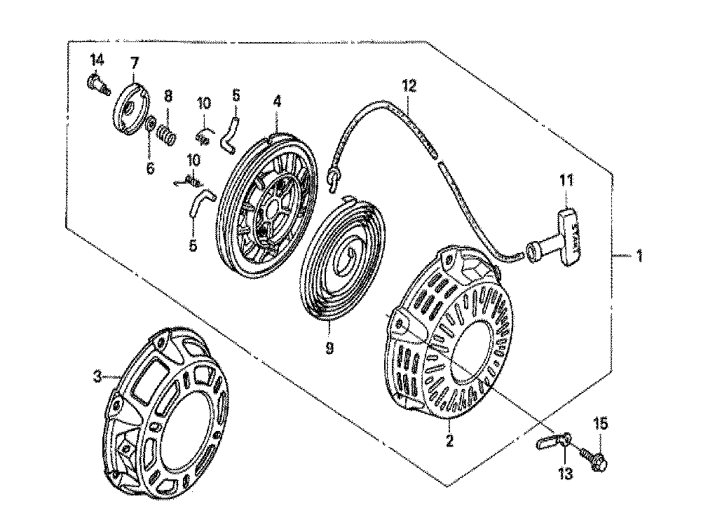 Fig-0 Diagram and Parts List for GX160U1 Type QA26 Honda Engine