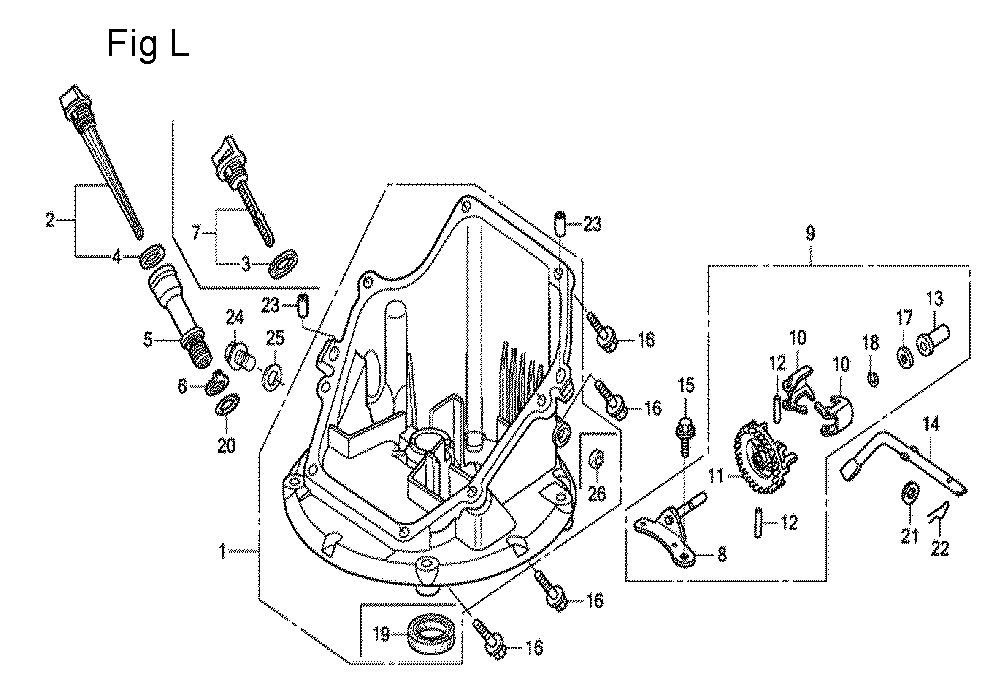 Fig-12 Diagram and Parts List for GCV160LE Type N7A1A Honda Engine